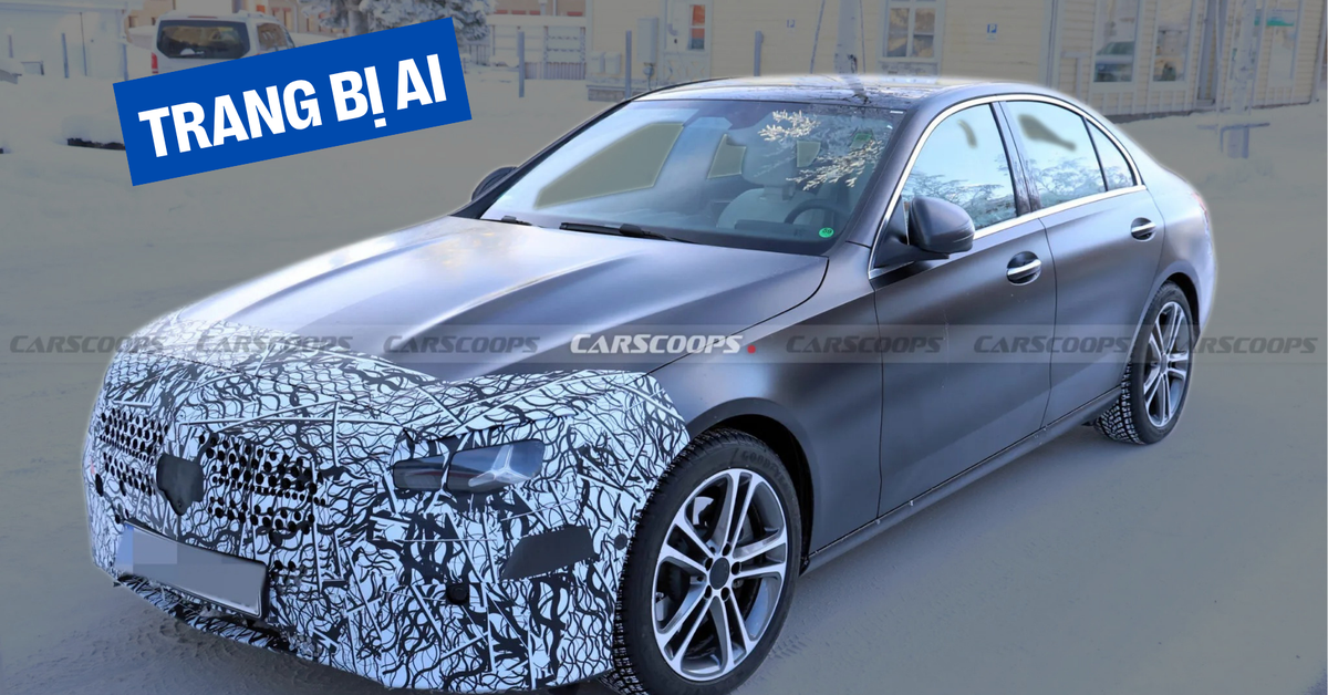 Mercedes-Benz C-Class mới lộ diện: Biểu tượng ngôi sao xuất hiện trên cả đèn chiếu sáng, có thể trang bị AI bên trong xe