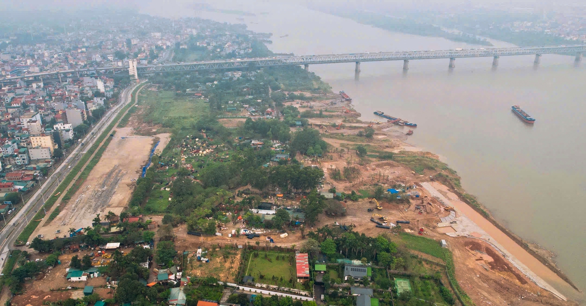 Khu vực xây công viên đầu tiên thuộc trục Đại lộ cảnh quan sông Hồng