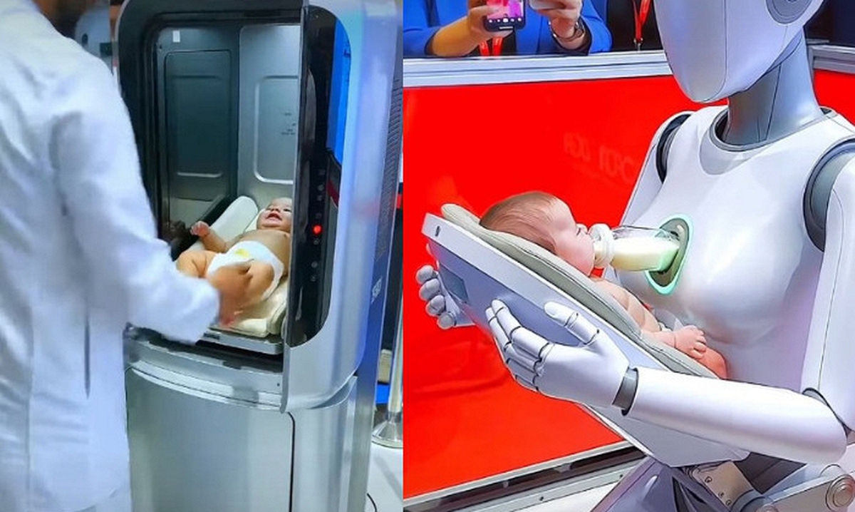 Clip robot AI cho em bé bú sữa hút 16 triệu view khiến nhiều người tranh cãi, sự thật thế nào?
