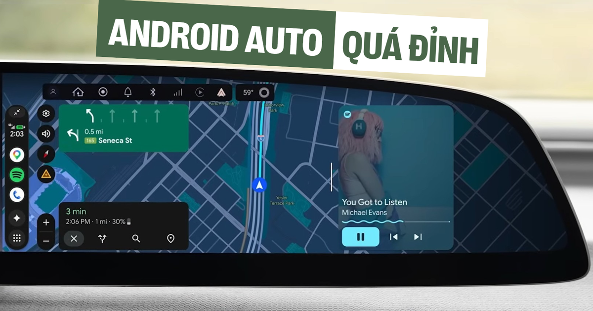 Android Auto phiên bản mới gây sốc: Cho phép xem video trên màn hình, AI biết được chủ nhân đang chạy xe gì