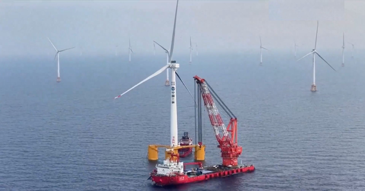 Trung Quốc lắp turbine điện gió nổi ngoài khơi lớn nhất thế giới