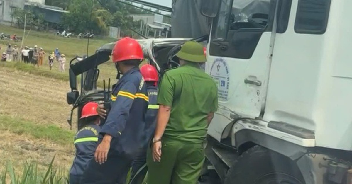 Hiện trường vụ tai nạn giao thông liên hoàn ở Tây Ninh khiến tài xế chết thảm