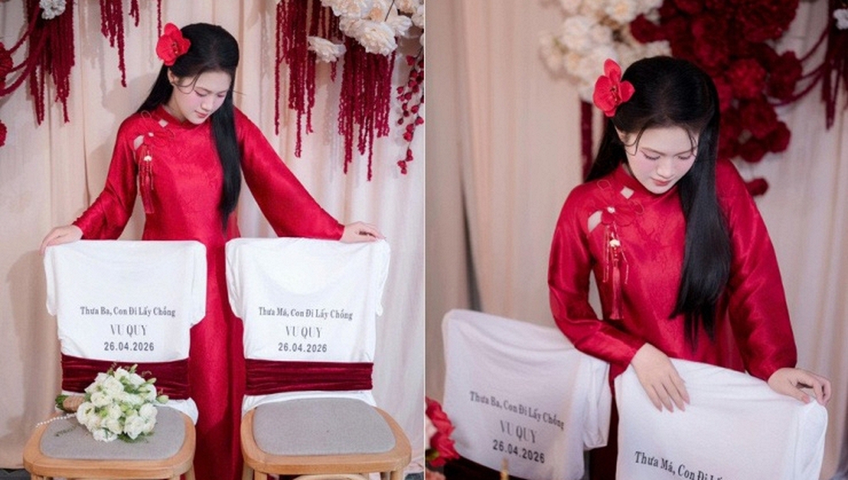 Cô dâu lặng lẽ đứng cạnh 2 ghế trống, người trong cuộc kể chuyện phía sau gây xúc động