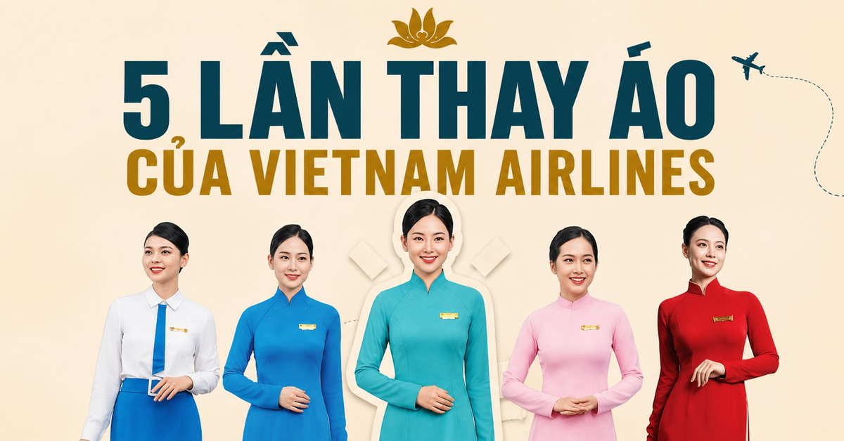 50 năm, 5 lần đổi đồng phục tiếp viên hàng không của Vietnam Airlines: Bộ áo dài đỏ gắn bó 15 năm nhường chỗ cho thiết kế vàng - xanh từng gây tranh luận