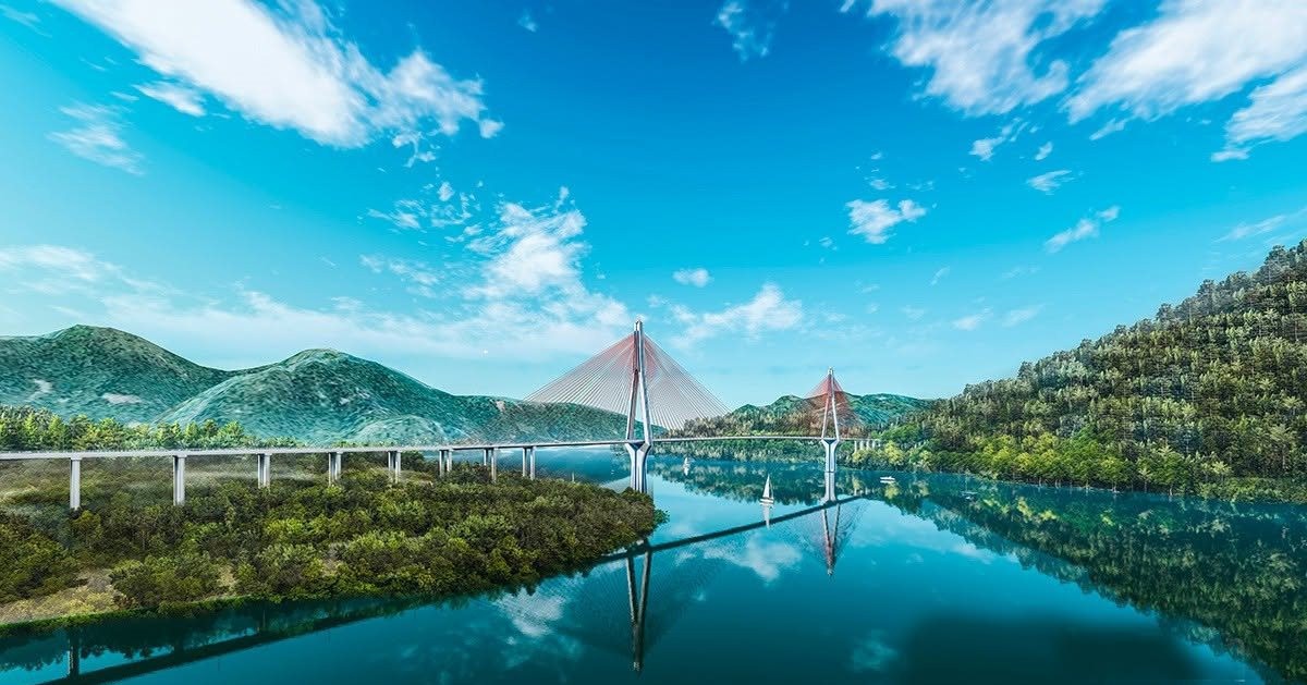 Lộ diện cây cầu dây văng có nhịp chính dài nhất Việt Nam có cọc khoan nhồi sâu bằng tòa nhà 30 tầng, mỗi lồng thép nặng khoảng 100 tấn