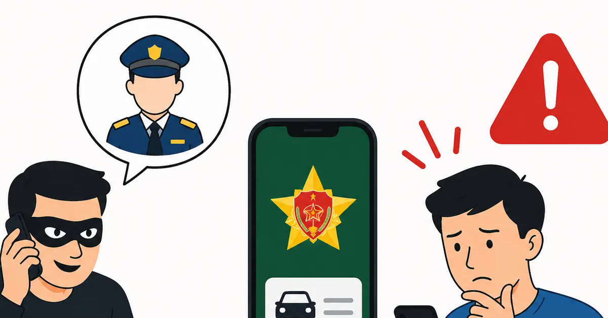 Cảnh giác thủ đoạn giả danh cán bộ đăng kiểm hỗ trợ tích hợp giấy tờ xe trên VNeID để chiếm đoạt tài sản