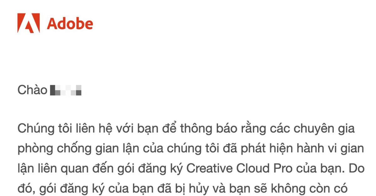 Người dùng Việt dùng Adobe bản quyền vẫn bị khoá tài khoản