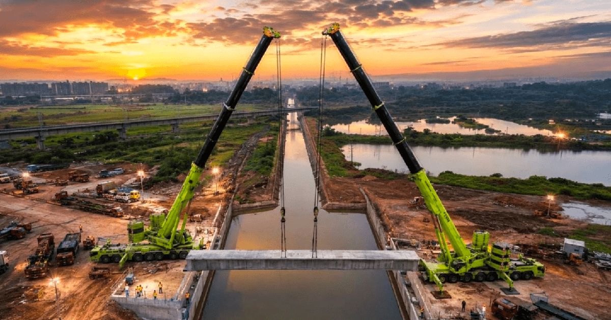 Phát hiện 21 xe tải Trung Quốc di chuyển liên tục trong đêm chở theo hơn 1.100 tấn thiết bị, xây xong cây cầu chỉ trong 24 giờ