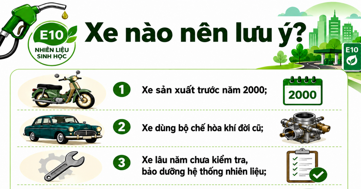 Loại xe nào cần lưu ý khi dùng xăng E10?