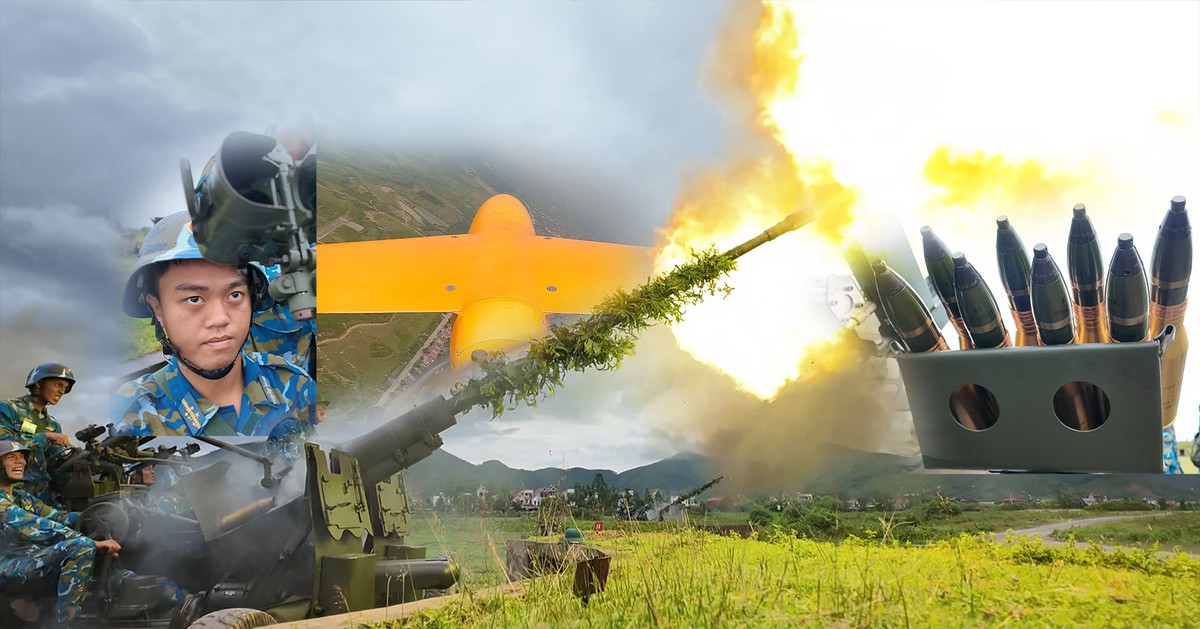 Choáng ngợp màn diễn tập bắn đạn thật, lưới lửa phòng không hạ gục UAV