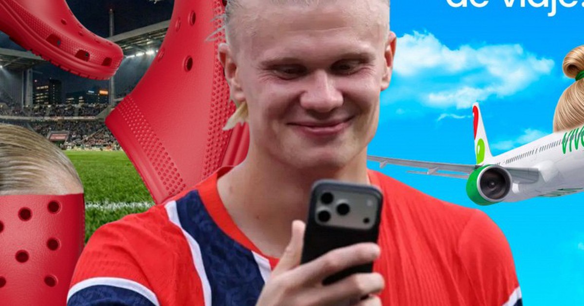 Erling Haaland trở thành chất liệu viral của loạt thương hiệu, từ hãng hàng không nổi tiếng, KFC đến Crocs