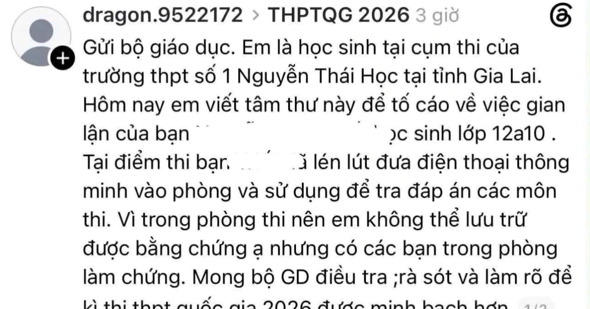 Kết quả xác minh thông tin tố học sinh ở Gia Lai gian lận thi tốt nghiệp