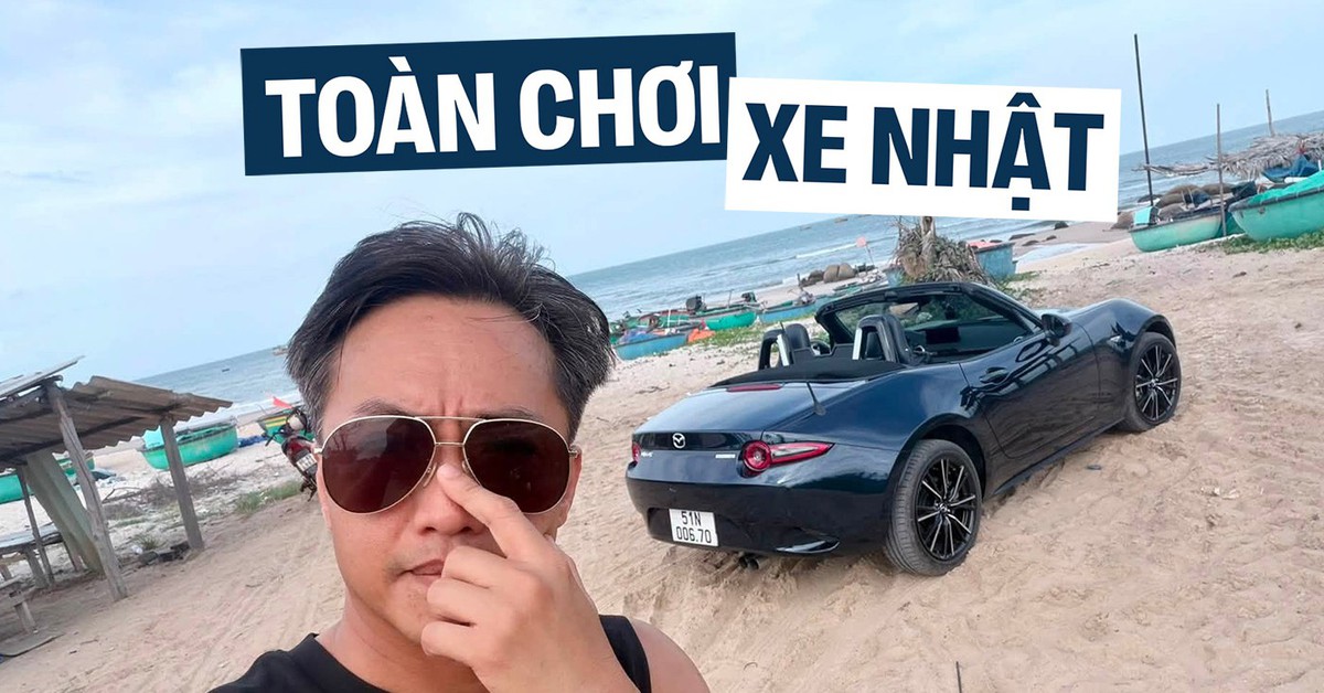 Cường ‘Đô la’ đem Mazda MX-5 đi vầy cát biển: Màu sơn mới khác dàn xe đang có, bộ sưu tập JDM số sàn nay lên tới 4 chiếc?