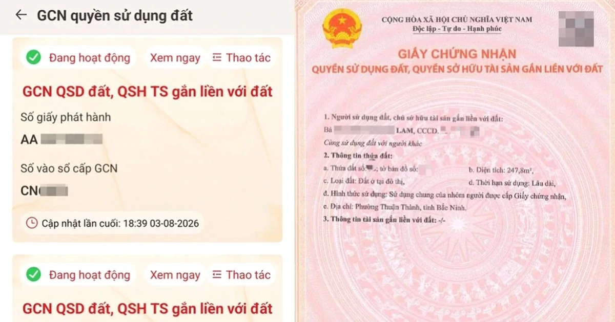 Sổ đỏ bắt đầu hiển thị trên VNeID, người dân có thể tra cứu