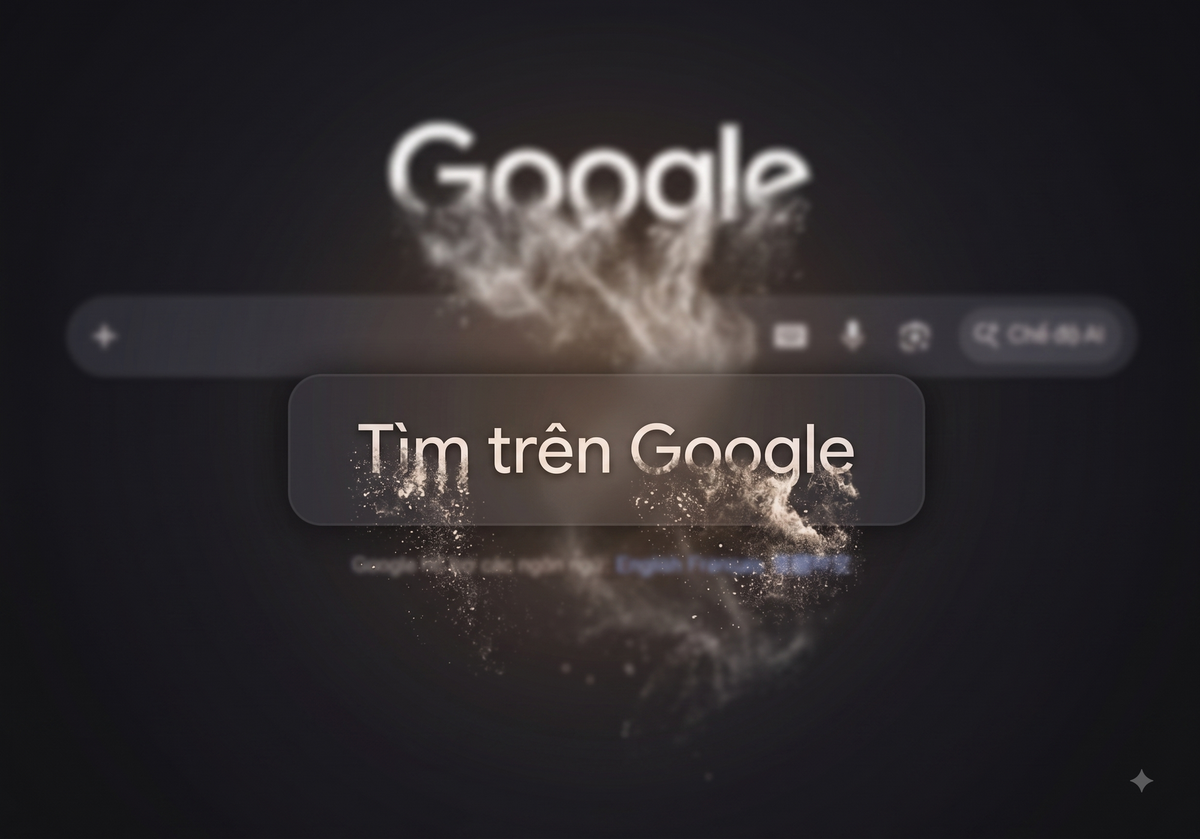 Bạn lên ngay "Google.com" mà xem, nút tìm kiếm biến mất rồi!