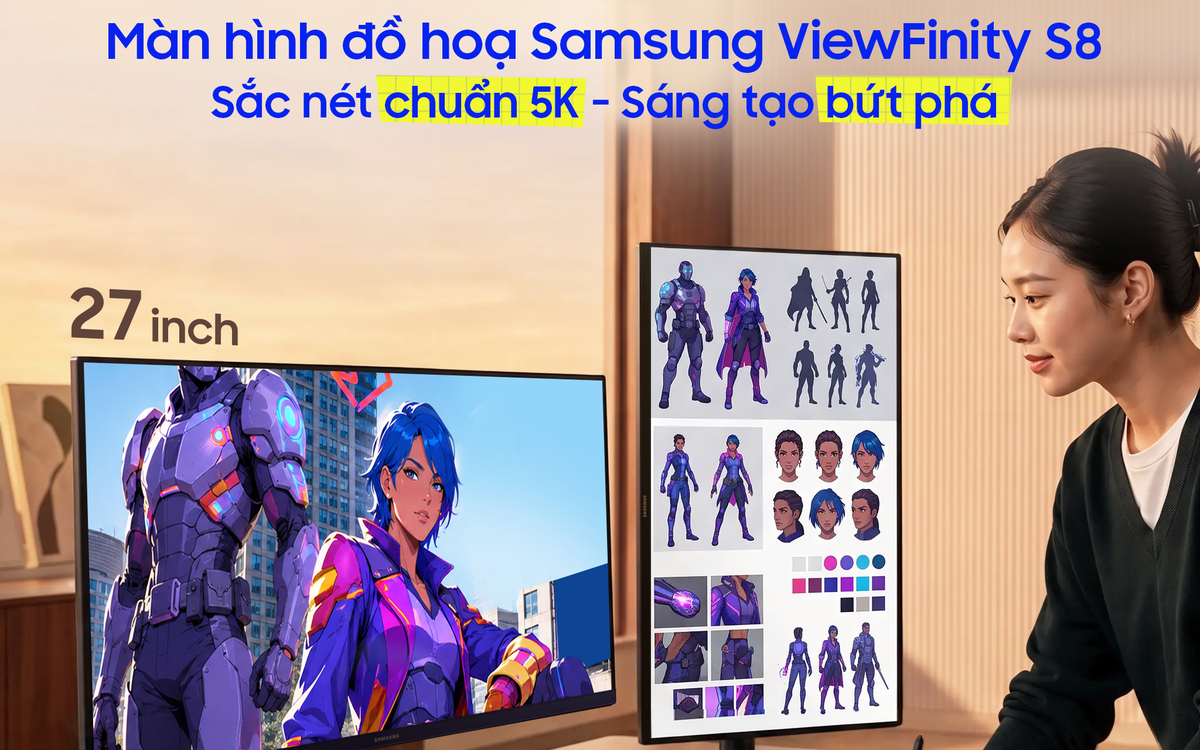 Lựa chọn màn hình lớn, bảo vệ mắt toàn diện cho con mùa tựu trường