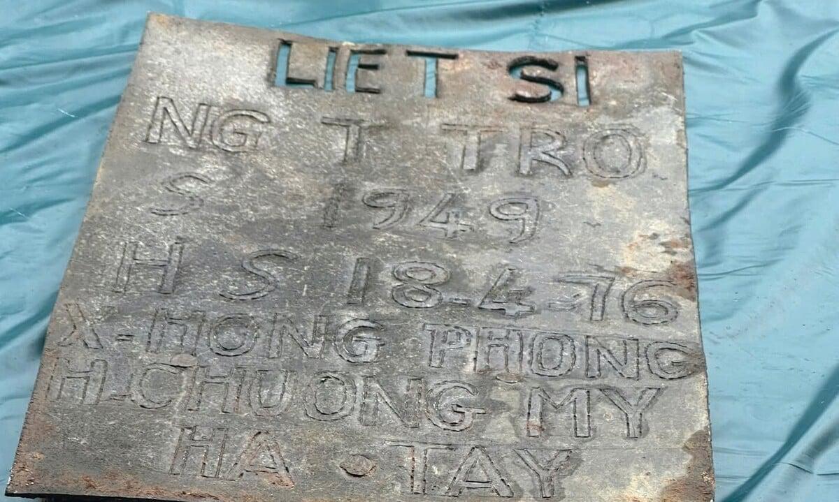Khai quật mộ liệt sĩ ở Đà Nẵng, phát hiện tấm bia khắc dòng chữ "NG T TRO"