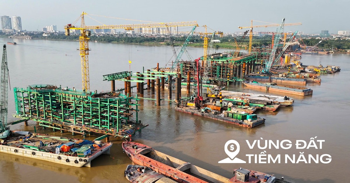 Ngắm đại công trường xây cầu vô cực ở Hà Nội: 8 tháng đạt gần 40% tiến độ, 26.000 tấn thép đã sẵn sàng, 500 người làm 3 ca để vượt qua cột mốc khó khăn nhất
