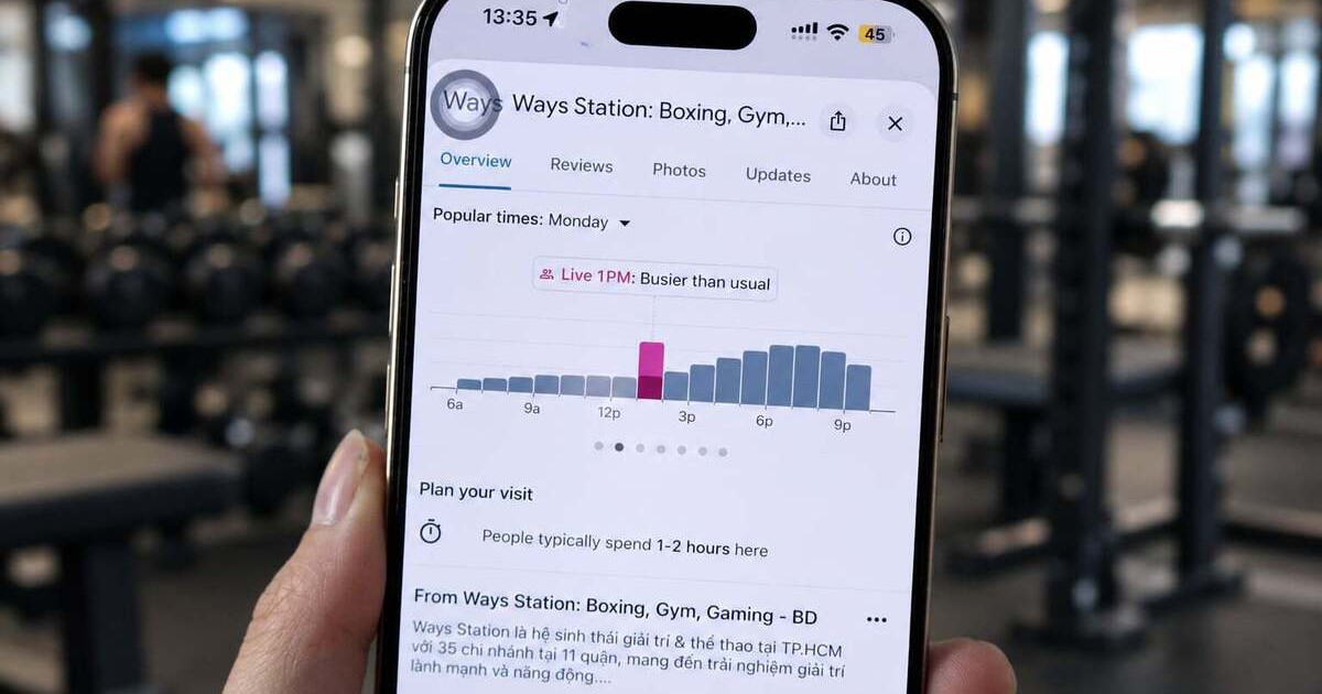 Cách Google Maps biết điểm bạn muốn đến đang vắng hay đông khách