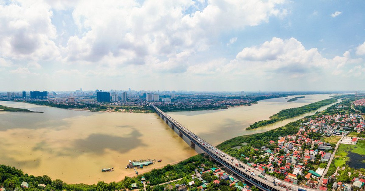 Toàn cảnh hai bờ sông Hồng trước quy hoạch trục đại lộ cảnh quan 11.400ha