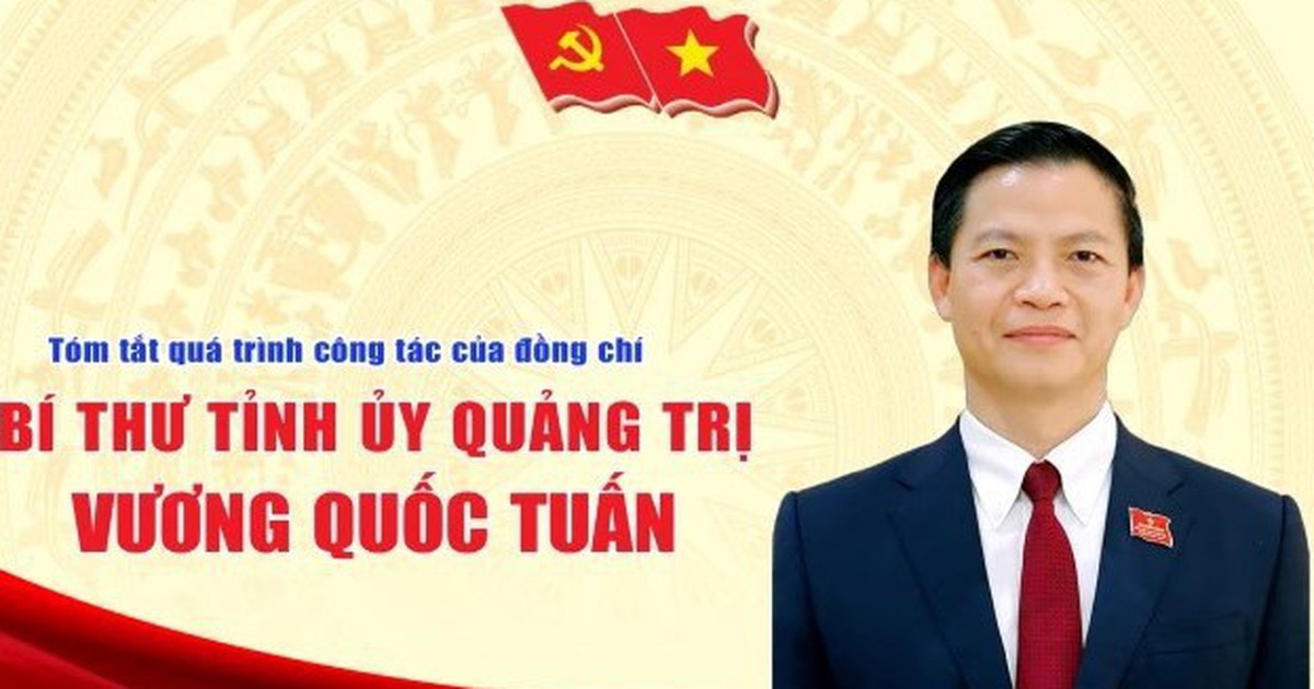 Tiểu sử đồng chí Vương Quốc Tuấn, tân Bí thư Tỉnh ủy Quảng Trị