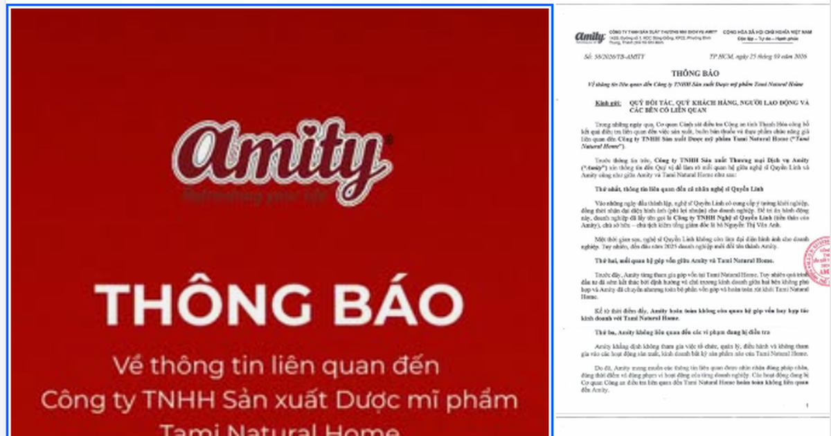 Nghệ sĩ Quyền Linh và công ty liên quan khẳng định đã thoái vốn khỏi Tami Natural Home, không liên quan đến các vi phạm đang bị điều tra