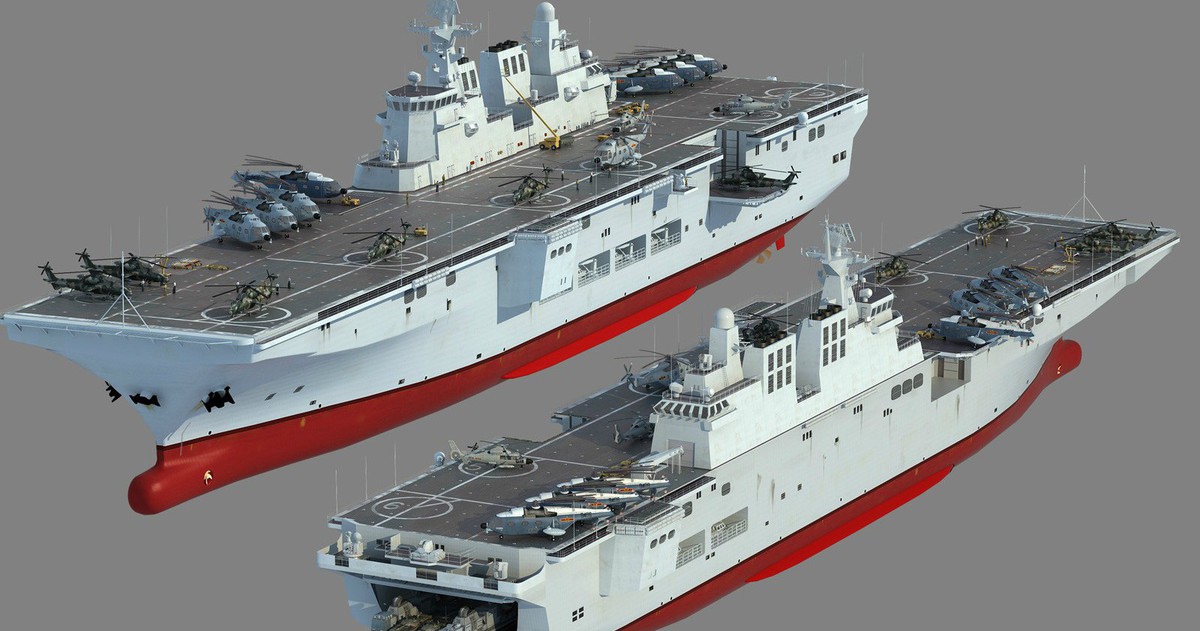 Trung Quốc thi công tàu đổ bộ Type 075 với tốc độ 