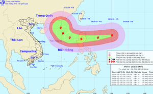 Dự báo thời tiết: Siêu bão Yutu giật trên cấp 17 đang rất gần Biển Đông