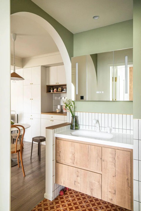 Con gái cải tạo lại căn hộ 53m2 từ 2 thành 3 phòng ngủ giúp bố mẹ già sinh hoạt thuận tiện hơn - Ảnh 7. Con gái cải tạo lại căn hộ 53m2 từ 2 thành 3 phòng ngủ giúp bố mẹ già sinh hoạt thuận tiện hơn - Ảnh 7.