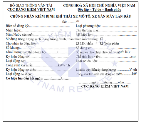 Quy định mới bắt buộc có hiệu lực từ 1/1/2025: Mẫu giấy chứng nhận cho hàng chục triệu xe máy thế nào? - Ảnh 1.
