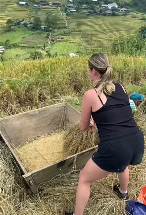 Khách Tây lội ruộng cấy lúa ở Sa Pa, tối về khen cơm ngon nức nở: "Thế mới hiểu giá trị hạt gạo"- Ảnh 8. Khách Tây lội ruộng cấy lúa ở Sa Pa, tối về khen cơm ngon nức nở: "Thế mới hiểu giá trị hạt gạo"- Ảnh 8.