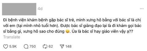 Tranh cãi cách xưng hô với bác sĩ: Chị em hay bác sĩ Mới đúng nguyên tắc? - Ảnh 1. Tranh cãi cách xưng hô với bác sĩ: Chị em hay bác sĩ Mới đúng nguyên tắc? - Ảnh 1.