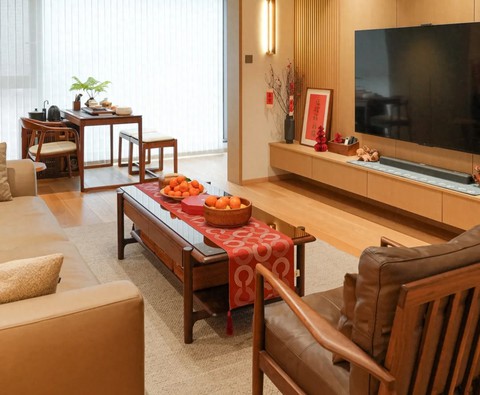 Ngày càng nhiều gia đình chọn bàn dài cho phòng khách hiện đại - Ảnh 1. Ngày càng nhiều gia đình chọn bàn dài cho phòng khách hiện đại - Ảnh 1.