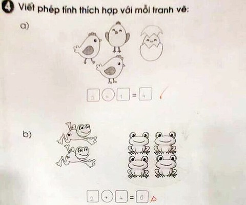 Học sinh tiểu học tính "2+4=6" bị gạch sai, phụ huynh lên mạng kêu than thì 100% khẳng định: Sai chứ còn gì? - Ảnh 2. Học sinh tiểu học tính "2+4=6" bị gạch sai, phụ huynh lên mạng kêu than thì 100% khẳng định: Sai chứ còn gì? - Ảnh 2.