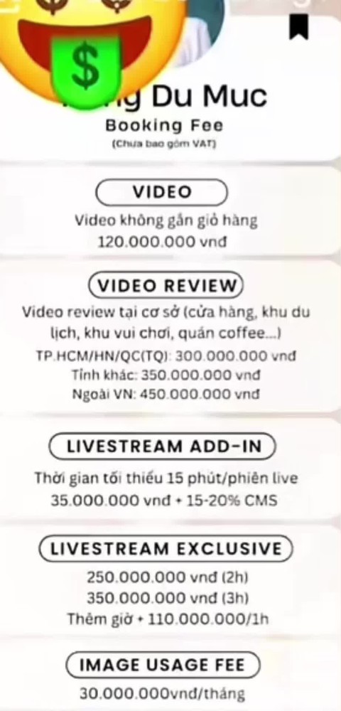 Xôn xao bảng giá booking 350 triệu đồng cho 3 giờ livestream của Hằng Du Mục ở thời đỉnh cao- Ảnh 1. Xôn xao bảng giá booking 350 triệu đồng cho 3 giờ livestream của Hằng Du Mục ở thời đỉnh cao- Ảnh 1.