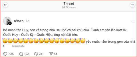 Kể về ông nội bằng 3 dòng chữ, cô gái khiến hàng nghìn người xúc động: Đọc bình luận mới thấy "gen yêu nước" thực sự có trong mọi nhà!- Ảnh 1. Kể về ông nội bằng 3 dòng chữ, cô gái khiến hàng nghìn người xúc động: Đọc bình luận mới thấy "gen yêu nước" thực sự có trong mọi nhà!- Ảnh 1.