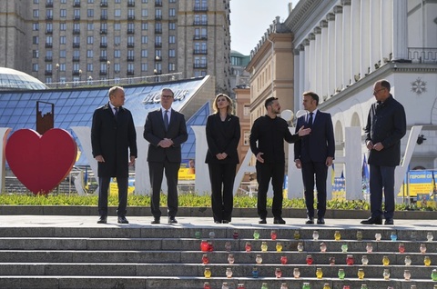 Lãnh đạo 4 nước châu Âu đến Ukraine, thúc đẩy ngừng bắn - Ảnh 1.