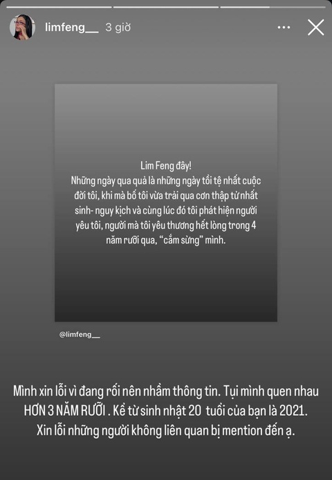 Động thái mới liên quan đến "người thứ 3" của Lim Feng - hot girl đăng 2 story bóc phốt chấn động giữa đêm - Ảnh 3. Động thái mới liên quan đến "người thứ 3" của Lim Feng - hot girl đăng 2 story bóc phốt chấn động giữa đêm - Ảnh 3.