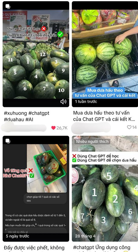 Chọn dưa hấu chuẩn như chuyên gia nhờ ChatGPT: Bí quyết từ AI giúp bạn - Ảnh 1. Chọn dưa hấu chuẩn như chuyên gia nhờ ChatGPT: Bí quyết từ AI giúp bạn - Ảnh 1.