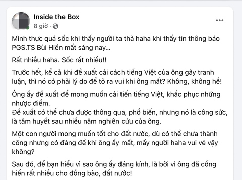 Thái độ vô cảm trước một trí thức vừa nằm xuống - Ảnh 1.