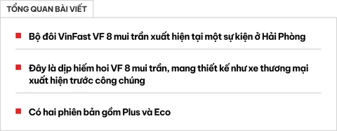 Cơ hội xem tận mắt bộ đôi VinFast VF 8 mui trần tại Hải Phòng: Thiết kế như xe thương mại, có 2 phiên bản - Ảnh 1.