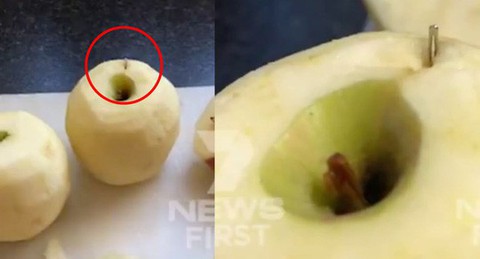 Trái cây Úc điêu đứng, người tiêu dùng hoang mang khi phát hiện một loạt các mặt hàng dâu tây, táo và chuối chứa kim khâu bên trong - Ảnh 5. Trái cây Úc điêu đứng, người tiêu dùng hoang mang khi phát hiện một loạt các mặt hàng dâu tây, táo và chuối chứa kim khâu bên trong - Ảnh 5.