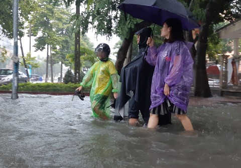 Nghệ An: Ngập sâu ở thành phố, dân dùng chõng tre làm bè đi lại trên đường - Ảnh 11. Nghệ An: Ngập sâu ở thành phố, dân dùng chõng tre làm bè đi lại trên đường - Ảnh 11.