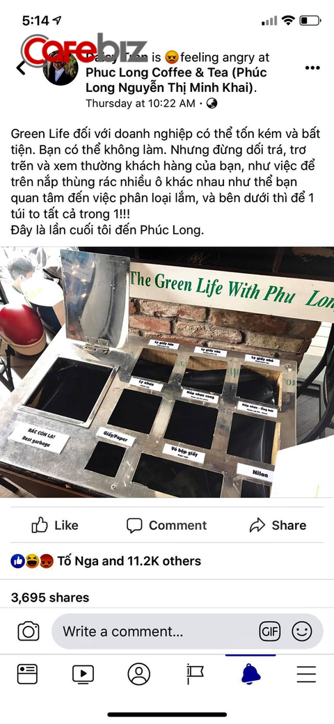 Kêu gọi sống xanh bằng thùng rác phân loại giả tạo, hãng cà phê Phúc Long bị người dùng tẩy chay vì lừa dối và xem thường khách hàng - Ảnh 1. Kêu gọi sống xanh bằng thùng rác phân loại giả tạo, hãng cà phê Phúc Long bị người dùng tẩy chay vì lừa dối và xem thường khách hàng - Ảnh 1.