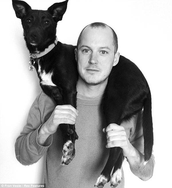 Talented: Fran Veale is pictured with his dog Jackie