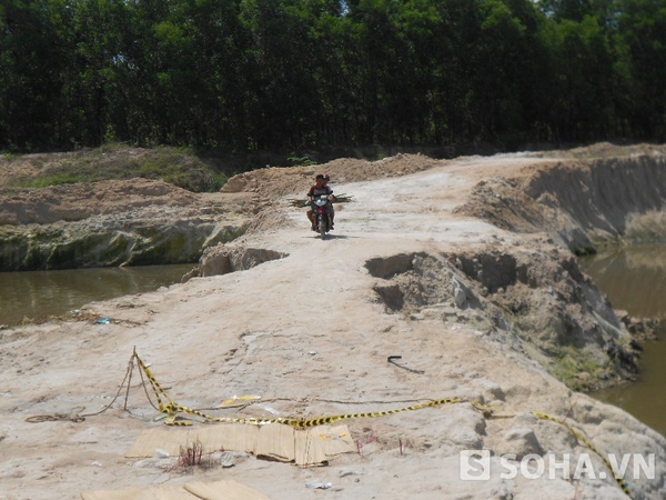 Khu vực nơi phát hiện thi thể hai cháu nhỏ