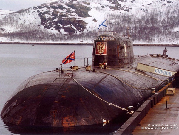 K-141 “Kursk” tại cảng Vidyayevo năm 1995 (Ảnh: RIA Novosti)