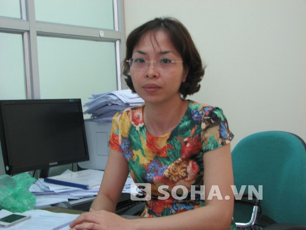 Bà Lê Thị Hương Giang - phó Phòng Tư pháp quận Đống Đa - Hà Nội trao đổi với PV.