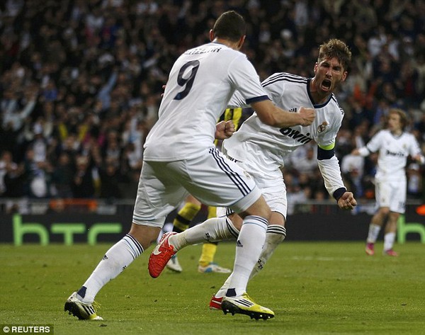 
	Benzema và Ramos ghi bàn cho Real