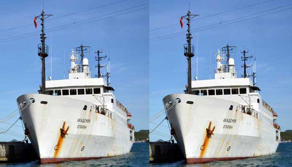 Tàu rời cảng Vladivostok (Nga) ngày 19/4 và dự kiến sau khi làm việc ở vùng biển VN sẽ trở lại cảng này vào ngày 17/6.